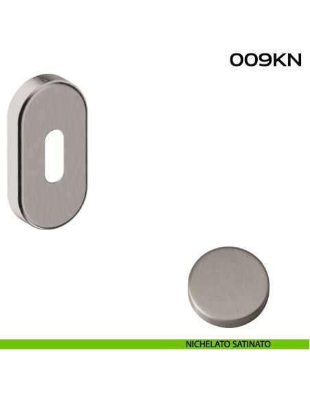 Bocchetta foro chiave ovale 009 Reguitti nichelato satinato