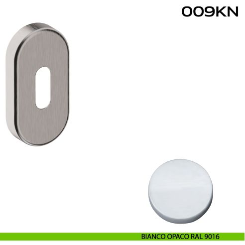Bocchetta foro chiave ovale 009 Reguitti bianco opaco ral 9016