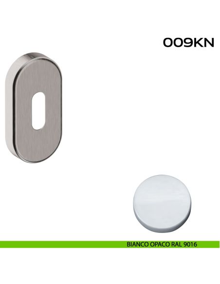 Bocchetta foro chiave ovale 009 Reguitti bianco opaco ral 9016