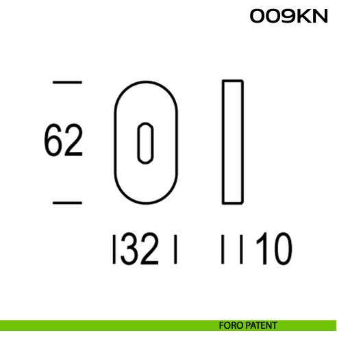 Bocchetta foro chiave ovale 009 Reguitti disegno