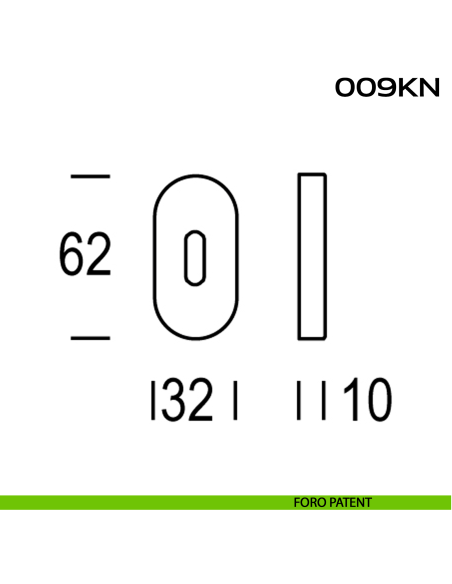 Bocchetta foro chiave ovale 009 Reguitti disegno