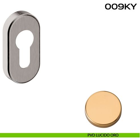 Bocchetta foro yale ovale 009 Reguitti pvd lucido oro