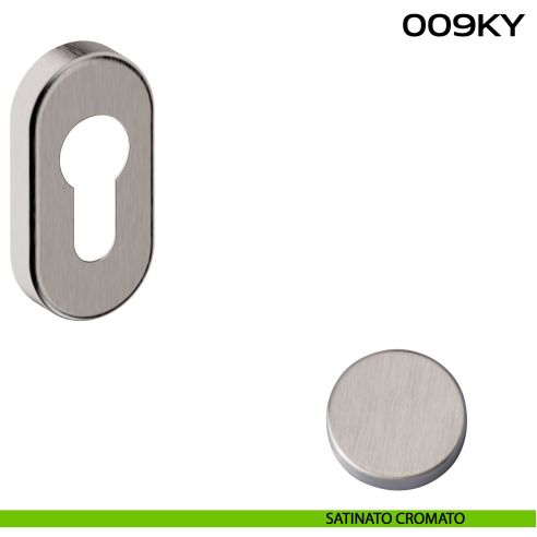 Bocchetta foro yale ovale 009 Reguitti satinato cromato