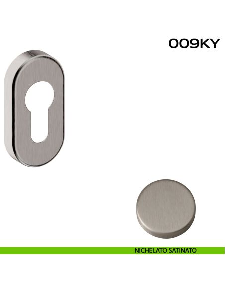 Bocchetta foro yale ovale 009 Reguitti nichelato satinato