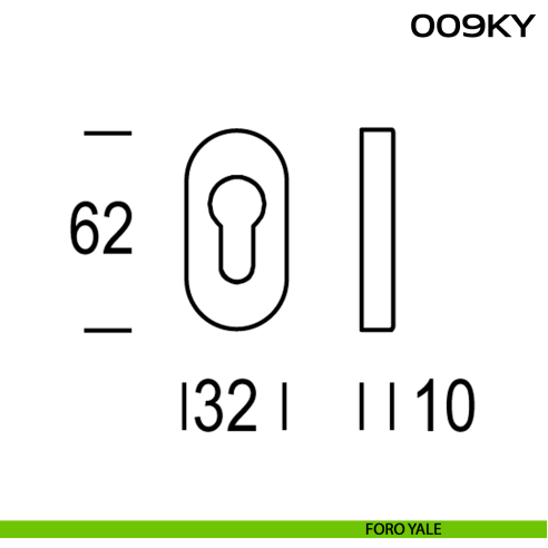 Bocchetta foro yale ovale 009 Reguitti disegno