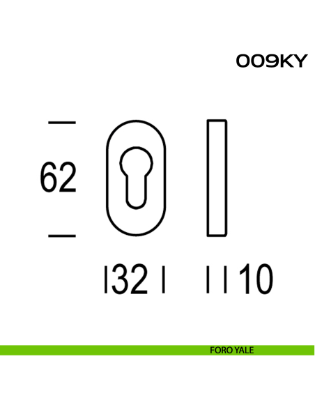 Bocchetta foro yale ovale 009 Reguitti disegno