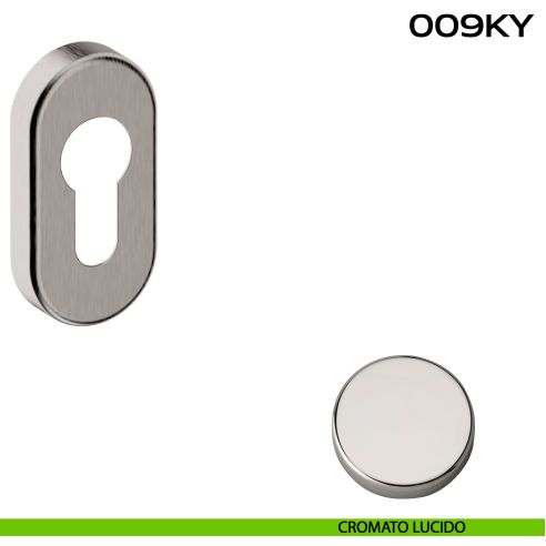 Bocchetta foro yale ovale 009 Reguitti cromato lucido