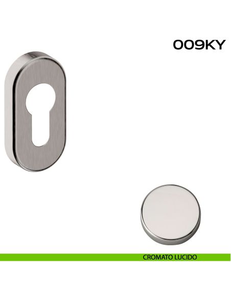 Bocchetta foro yale ovale 009 Reguitti cromato lucido