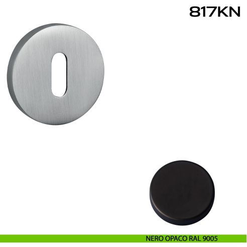 Bocchetta foro chiave tonda 817 Reguitti nero opaco ral 9005