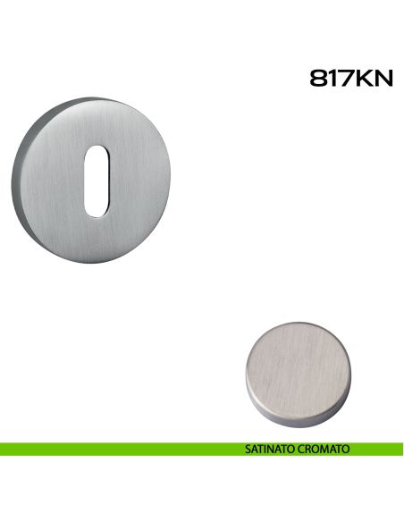 Bocchetta foro chiave tonda 817 Reguitti satinato cromato