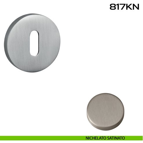Bocchetta foro chiave tonda 817 Reguitti nichelato satinato