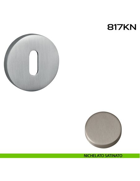 Bocchetta foro chiave tonda 817 Reguitti nichelato satinato