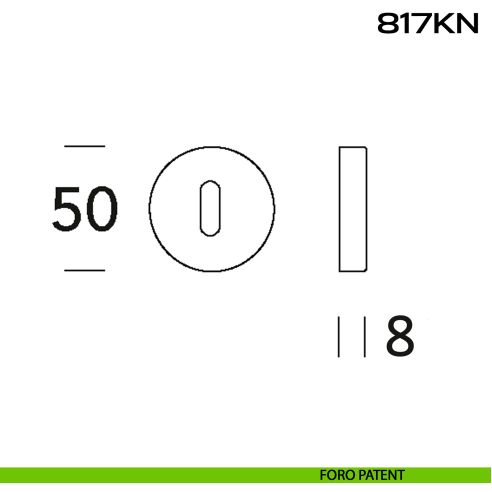 Bocchetta foro chiave tonda 817 Reguitti disegno