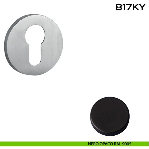 Bocchetta foro yale tonda 817 Reguitti nero opaco ral 9005