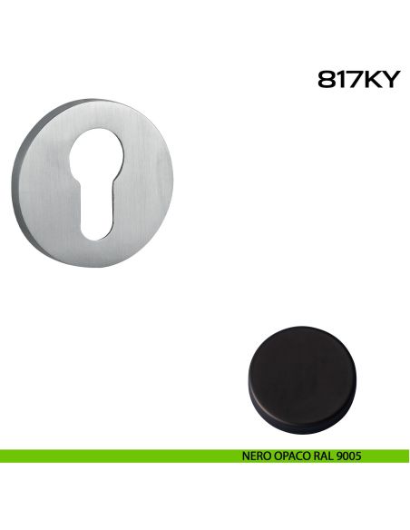 Bocchetta foro yale tonda 817 Reguitti nero opaco ral 9005