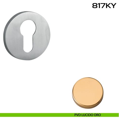 Bocchetta foro yale tonda 817 Reguitti pvd lucido oro