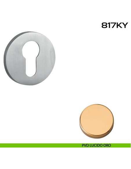 Bocchetta foro yale tonda 817 Reguitti pvd lucido oro