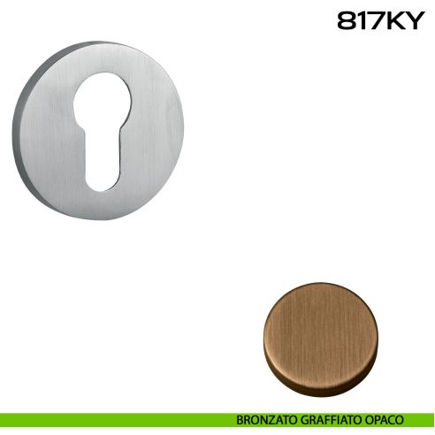 Bocchetta foro yale tonda 817 Reguitti bronzato graffiato