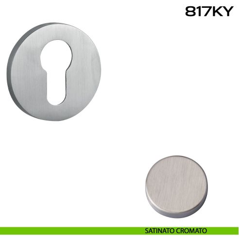 Bocchetta foro yale tonda 817 Reguitti satinato cromato