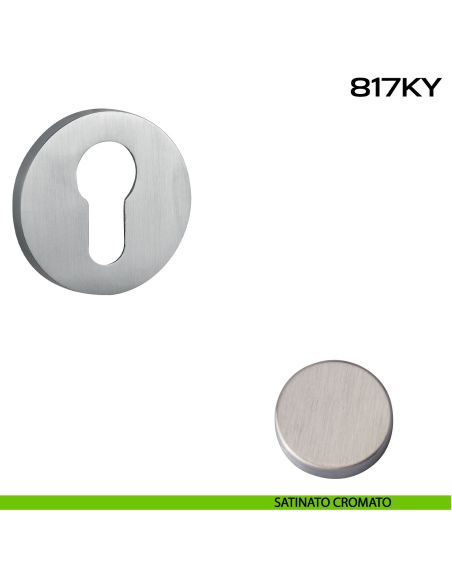 Bocchetta foro yale tonda 817 Reguitti satinato cromato