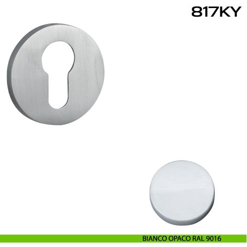 Bocchetta foro yale tonda 817 Reguitti bianco opaco ral 9016