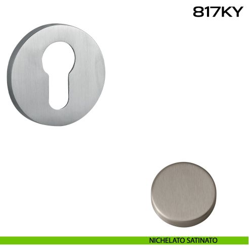Bocchetta foro yale tonda 817 Reguitti nichelato satinato