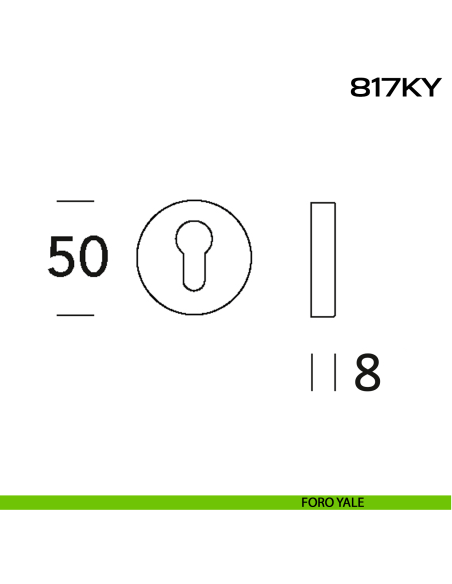 Bocchetta foro yale tonda 817 Reguitti disegno