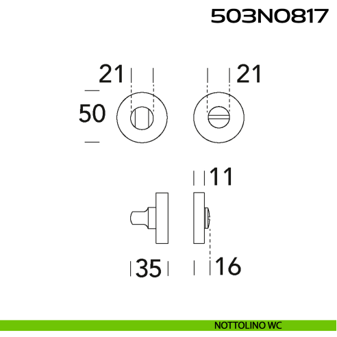 Nottolino WC tondo 503NO817 Reguitti disegno
