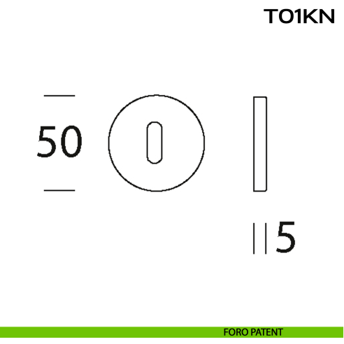 Bocchetta foro chiave tonda T01 Reguitti disegno