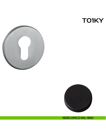 Bocchetta foro yale tonda T01 Reguitti nero