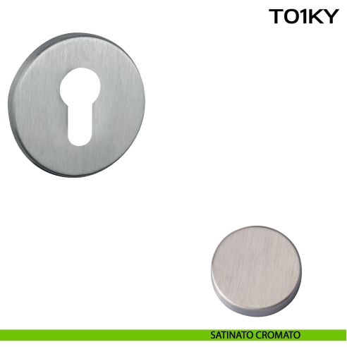 Bocchetta foro yale tonda T01 Reguitti satinato