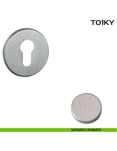 Bocchetta foro yale tonda T01 Reguitti satinato
