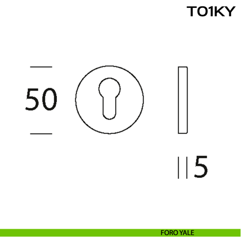 Bocchetta foro yale tonda T01 Reguitti disegno