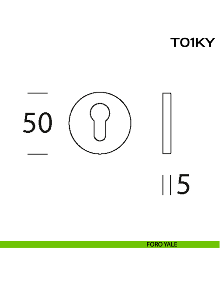 Bocchetta foro yale tonda T01 Reguitti disegno
