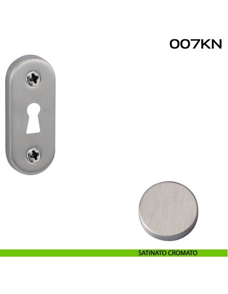 Bocchetta foro chiave ovale 007 Reguitti satinato cromato