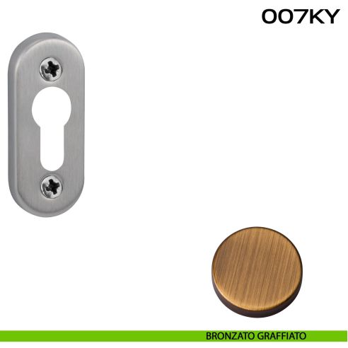 Bocchetta foro yale ovale 007 Reguitti bronzato