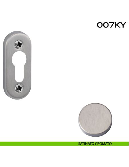 Bocchetta foro yale ovale 007 Reguitti satinato