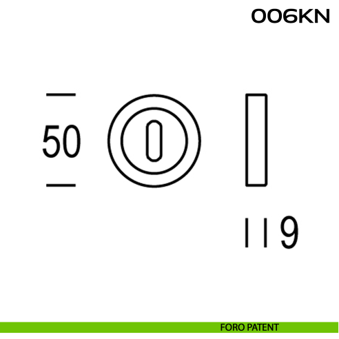 Bocchetta foro chiave tonda 006 Reguitti DISEGNO