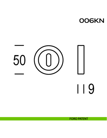 Bocchetta foro chiave tonda 006 Reguitti DISEGNO