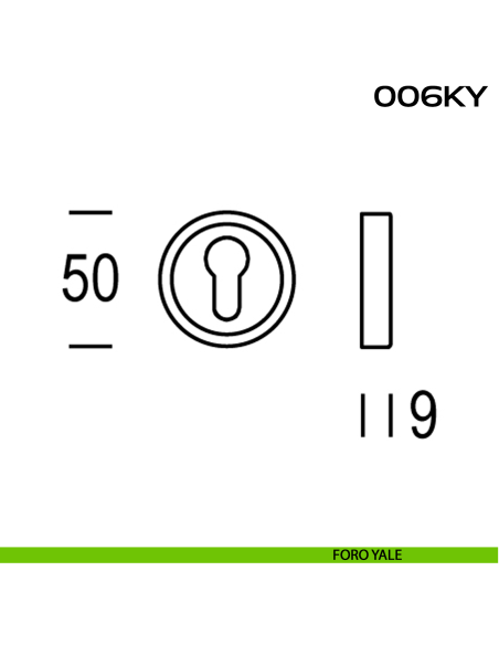 Bocchetta foro yale tonda 006 Reguitti DISEGNO