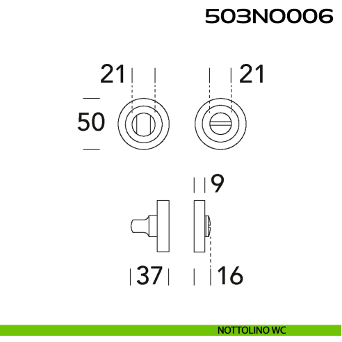 Nottolino WC tondo 503NO006 Reguitti DISEGNO