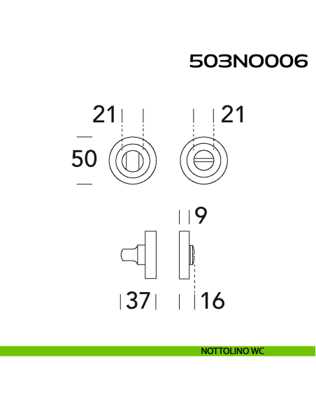 Nottolino WC tondo 503NO006 Reguitti DISEGNO