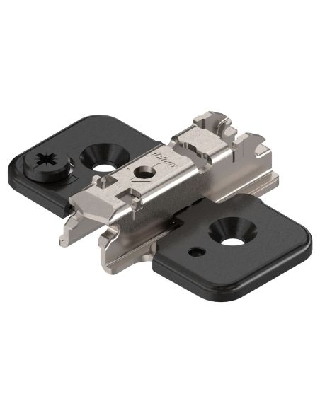 Basetta a croce Blum 173H7130 Clip spessore 3 mm con eccentrico nero onice