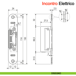 Incontro elettrico per serratura magnetica AGB per porta a filo con memoria di apertura senza leva sblocco manuale 2