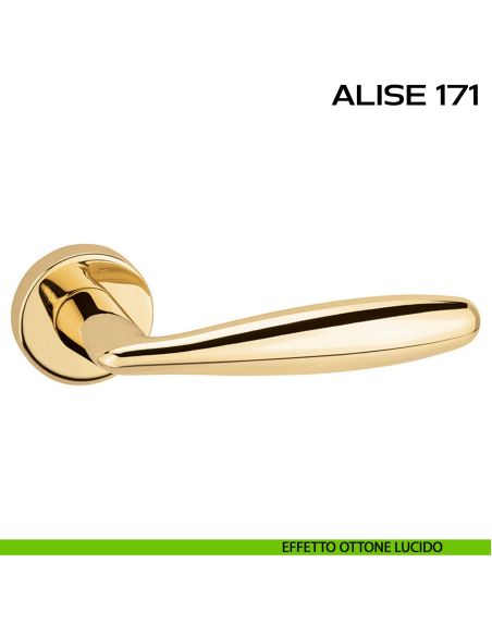 Maniglia per porta Alise 171 Reguitti effetto ottone lucido