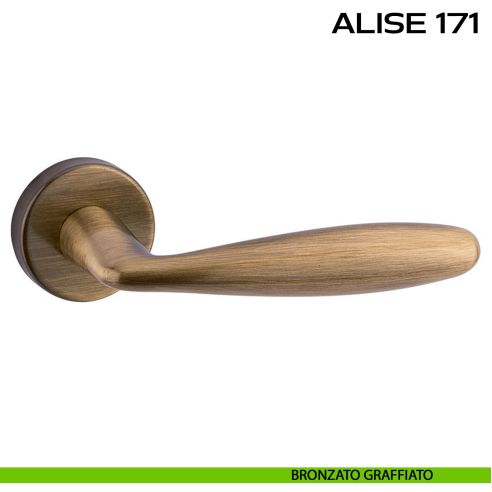 Maniglia per porta Alise 171 Reguitti bronzato grafffiato