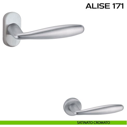 Maniglia per porta Alise 171 Reguitti con rosetta rettangolare cromato