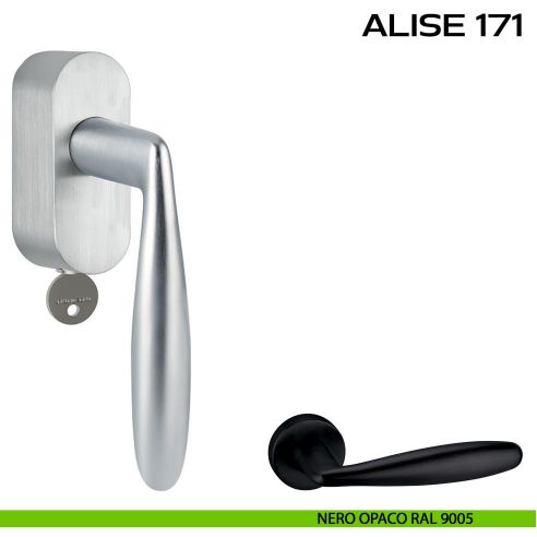 Maniglia per finestra martellina DK con chiave Alise 171 Reguitti nero