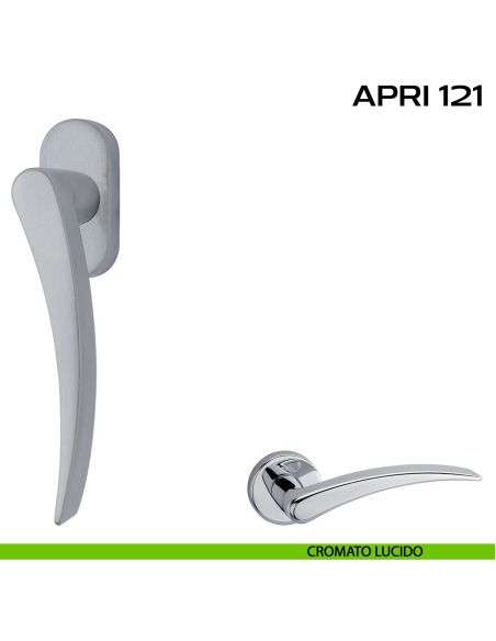 Maniglia per finestra martellina DK Apri 121 Reguitti lucido