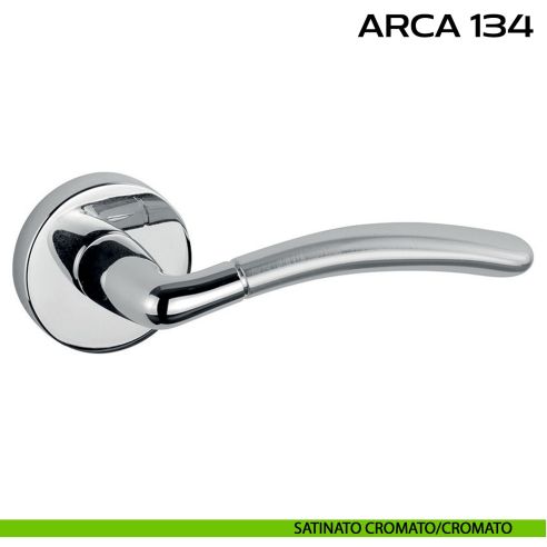 Maniglia per porta Arca 134 Reguitti satinato cromato - cromato